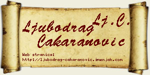 Ljubodrag Čakaranović vizit kartica